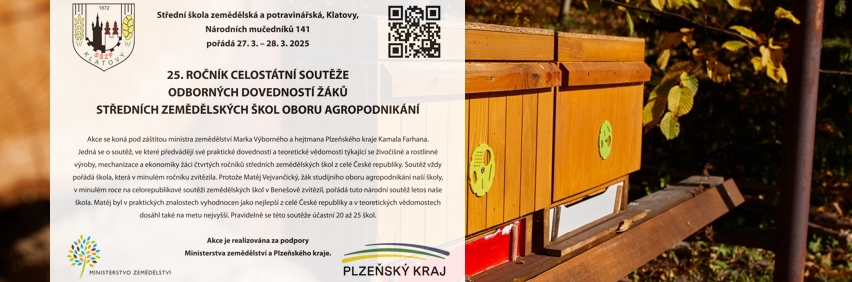 nzev titulku 25. RONK CELOSTTN SOUT̎E ODBORNCH DOVEDNOST K  STEDNCH ZEMDLSKCH KOL OBORU AGROPODNIKN